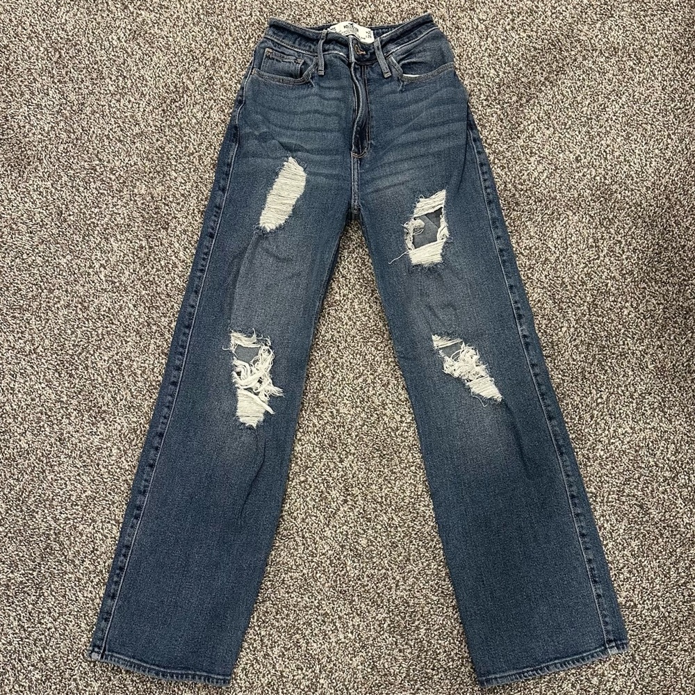 Hollister curvy ultra high rise dad jean